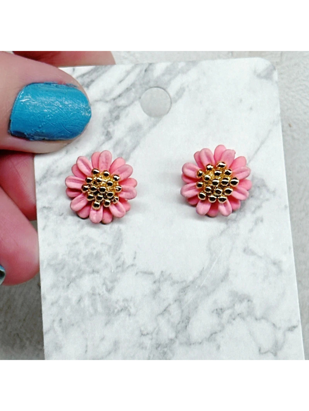841mc. Pink Clay Earrings